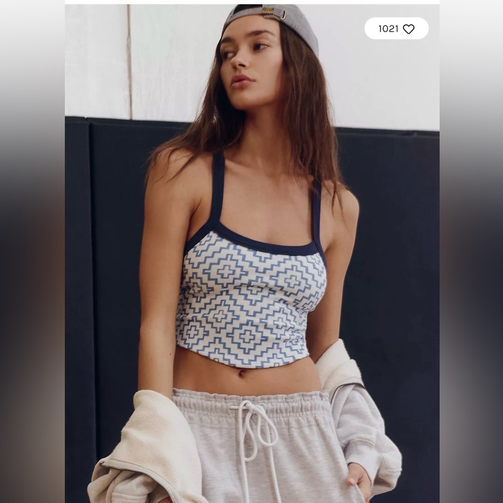 All Clear Jacquard Cami in Midnight Blue